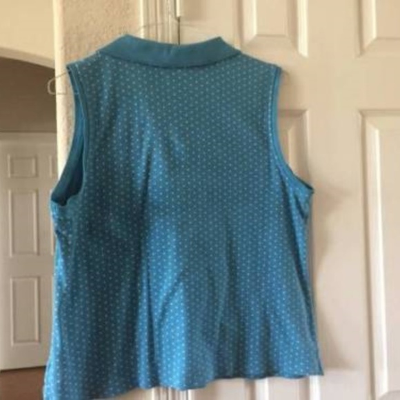CROFT & BARROW blue sleeveless TOP XL - Picture 2 of 5